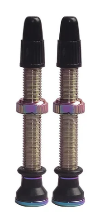 EVO, Tubeless Valves, Presta, 44mm, Iridescent, Pair