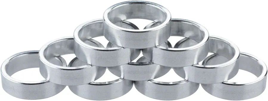 Headset  Spacer Silver - 28.6, 10mm, Aluminum Each
