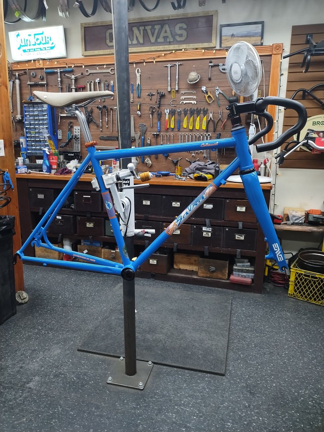 Salsa Colossal Frameset, 55cm, Blue