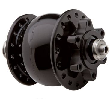 Schmidt SON 28 Q/R - Disc 6 bolt Dynamo, 32 H, Black Anodized