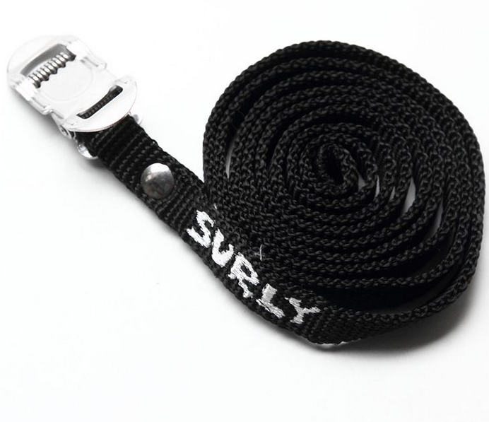 Surly Junk Strap  Each 42&quot; or 120cm Black-Stainless Buckle