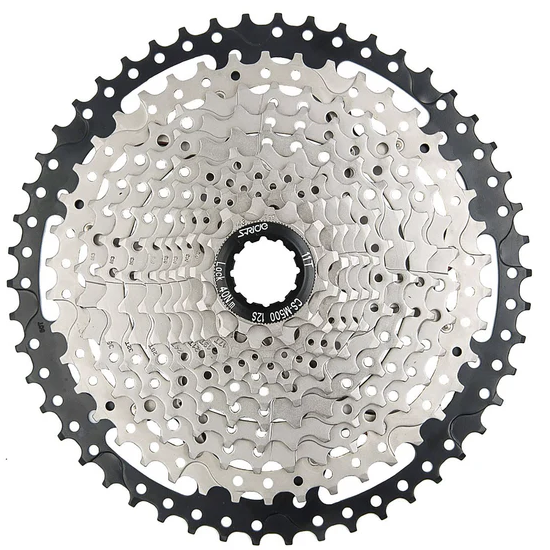 S Ride (CS-M500) 12 Speed HG (Hyperglide) Shim/SRAM Compatible Cassette 11-50 Alloy Spider Silver/Black