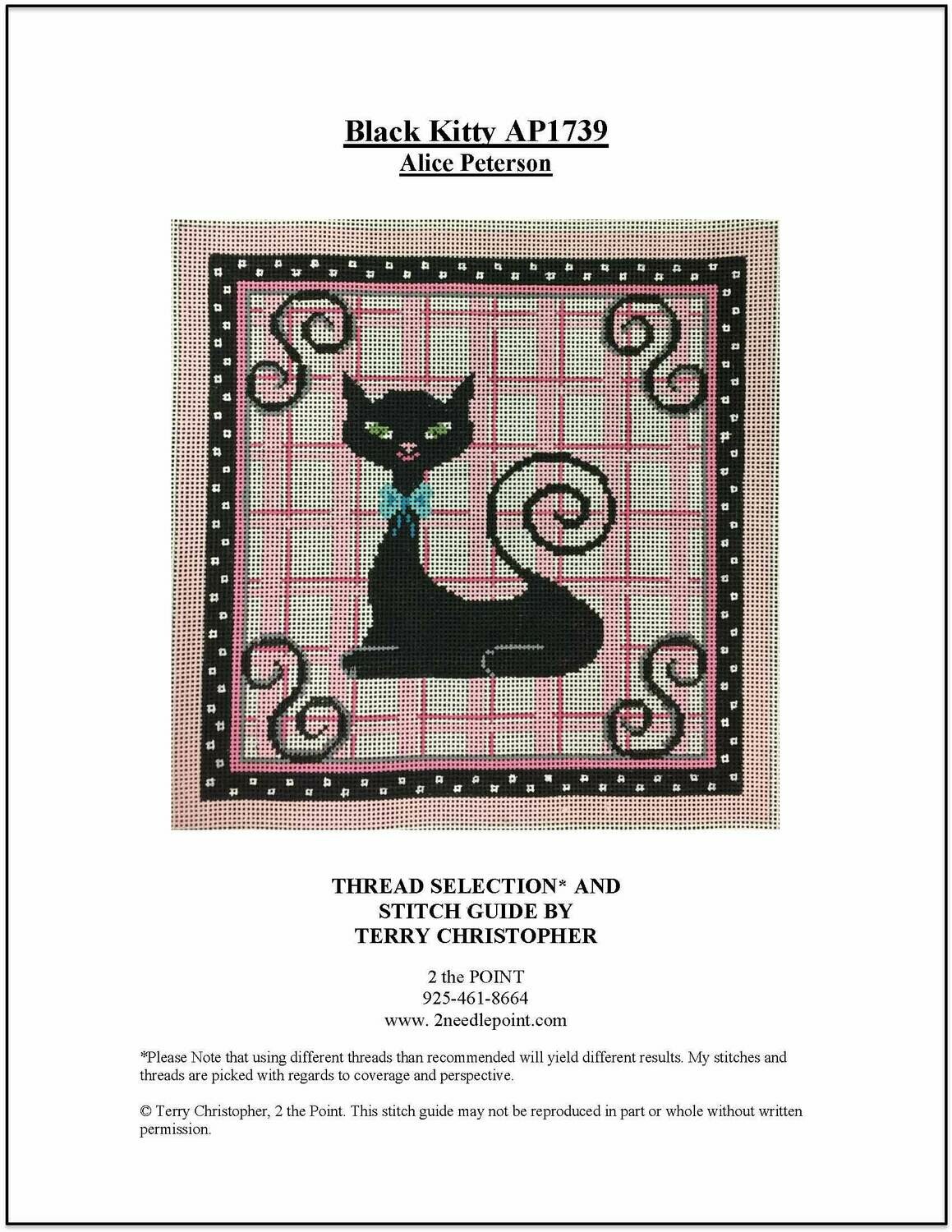 Alice Peterson, Black Kitty Stitch Guide AP1739