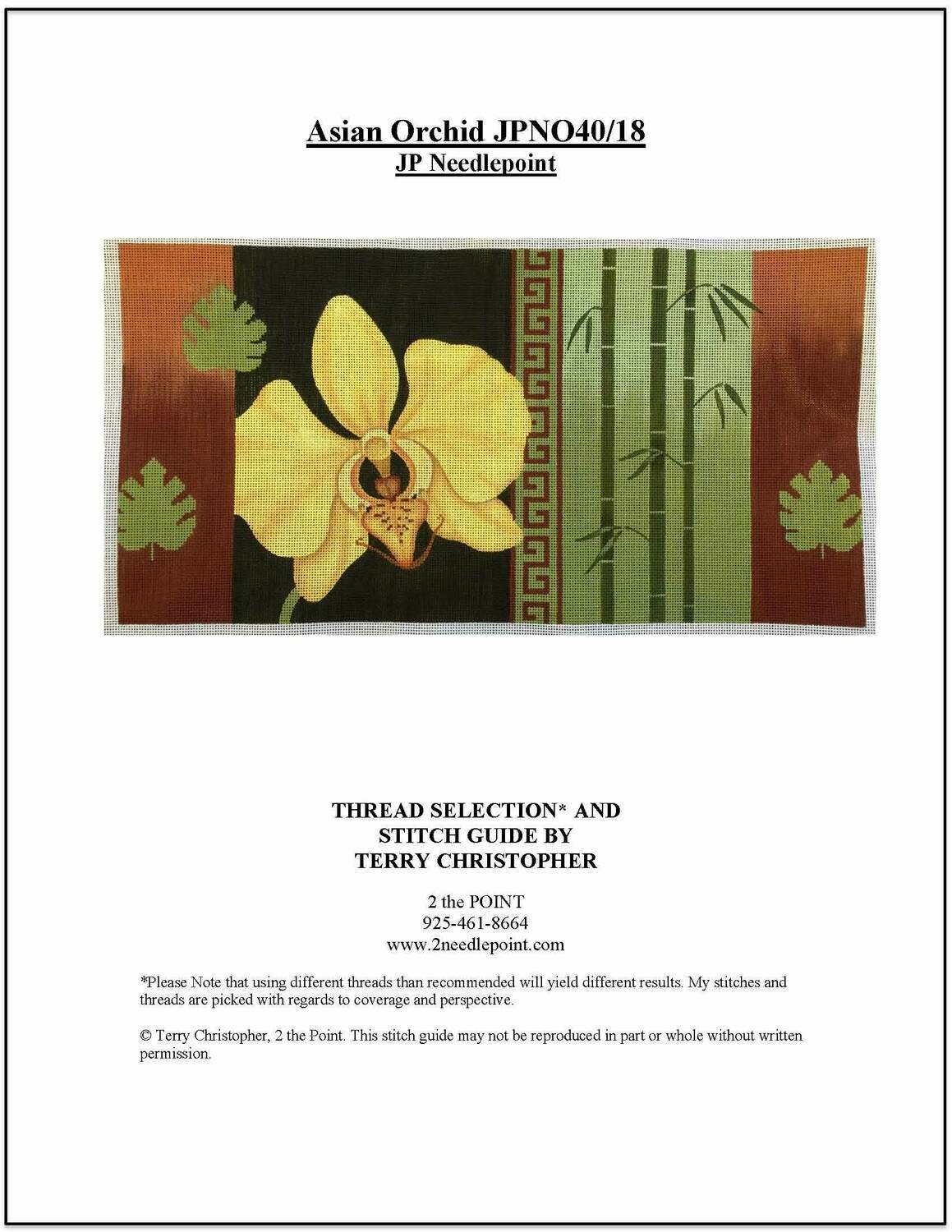 JP Needlepoint, Asian Orchid JPN040