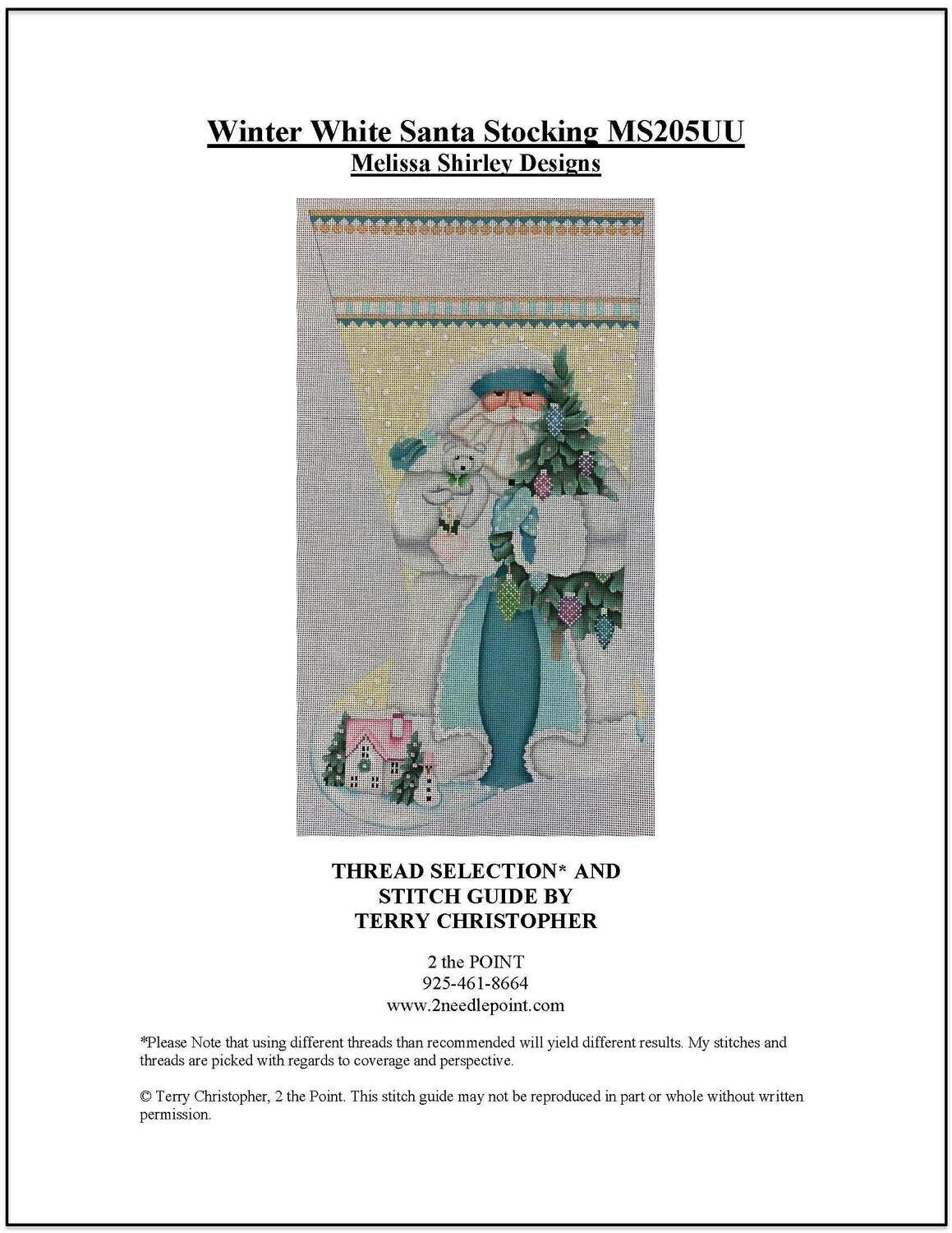 Melissa Shirley, Winter White Santa Stocking MS205UU