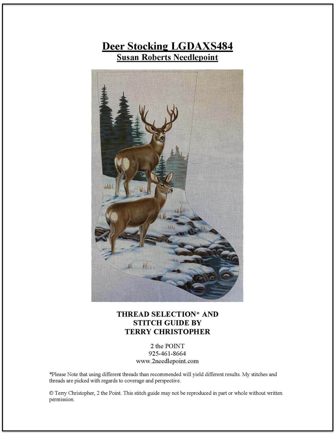 Susan Roberts Needlepoint, Deer Stocking LGADAXS484