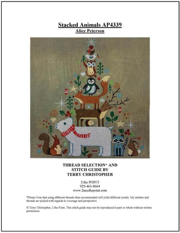 Alice Peterson, Stacked Animals Stitch Guide, AP4339