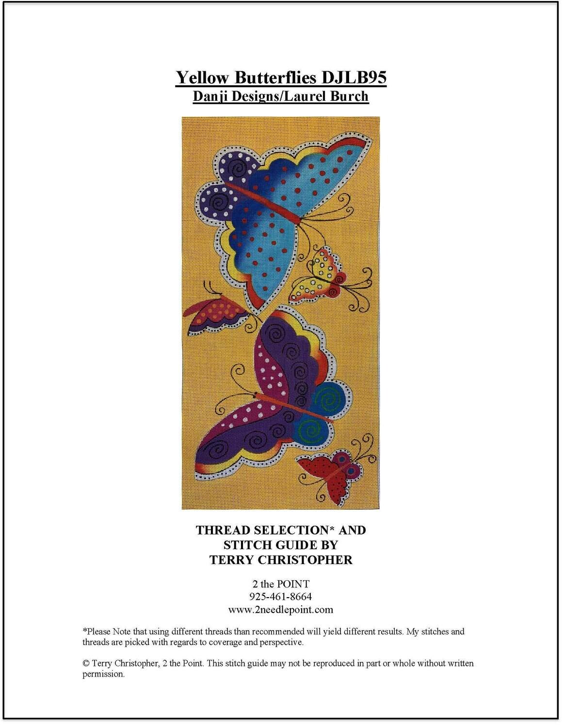 Danji/Laurel Birch, Yellow Butterflies Stitch Guide DJLB95