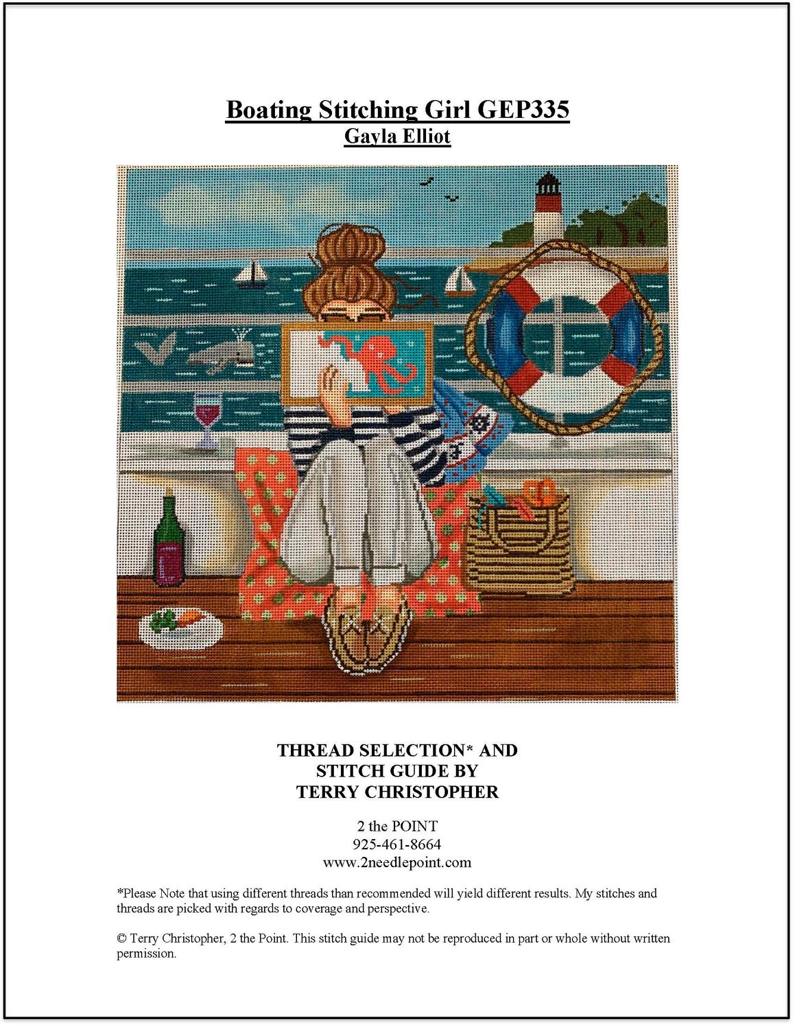 Gayla Elliott, Stitching Girl Boating Stitch Guide, GEP335