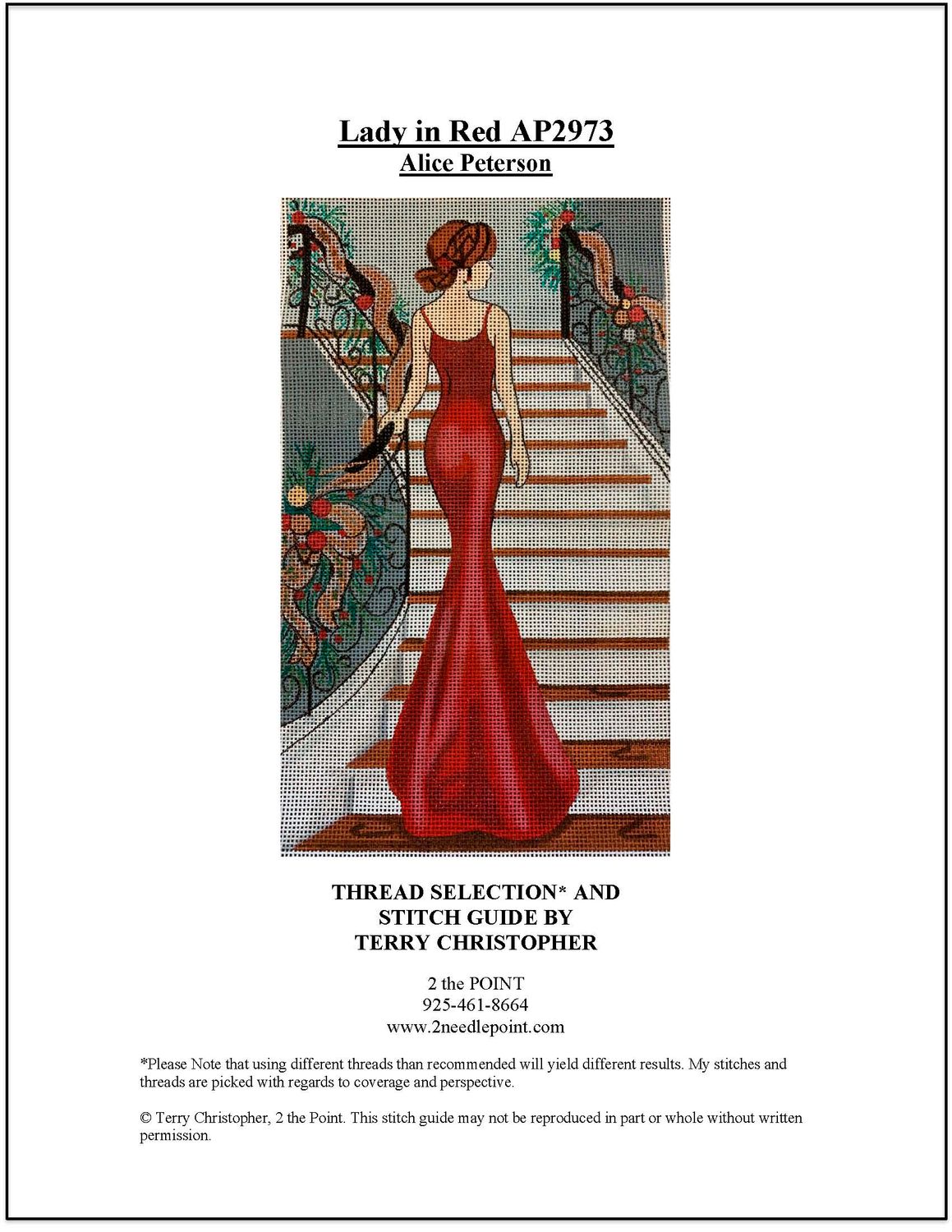 Alice Peterson, Lady in Red Stitch Guide, AP2973