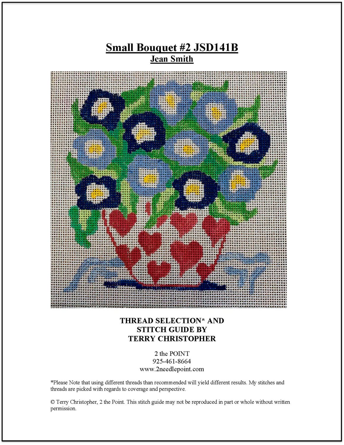 Jean Smith, Small Bouquet #2 Stitch Guide, JSD141B