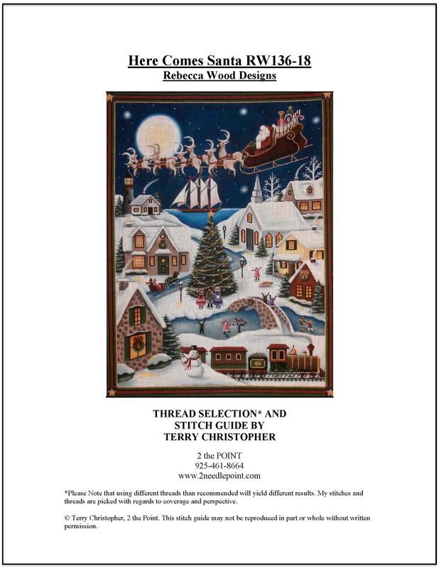 Rebecca Wood, Here Comes Santa Stitch Guide, RW136-18