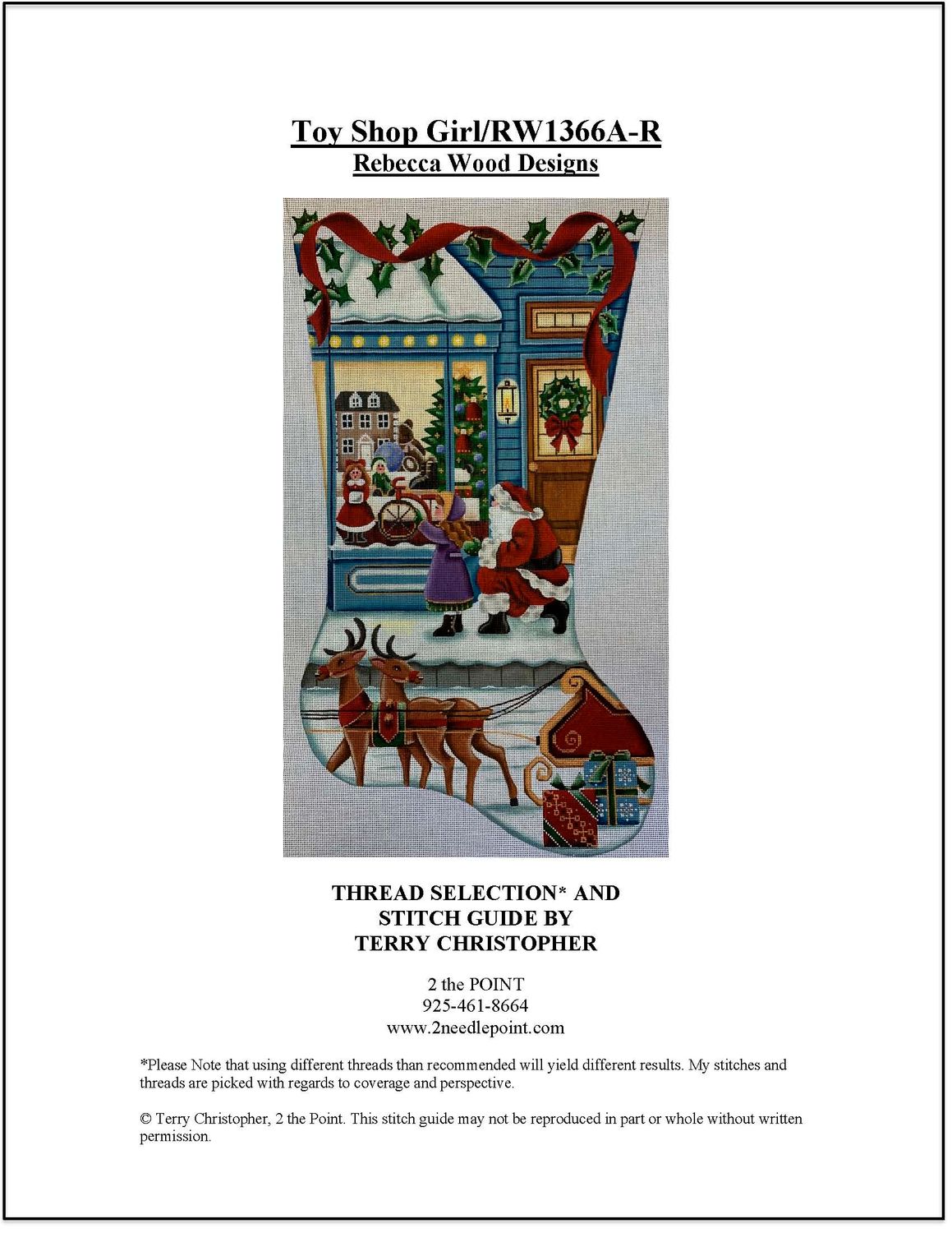 Rebecca Wood, Toy Shop Girl Stocking Stitch Guide, RW1366A R