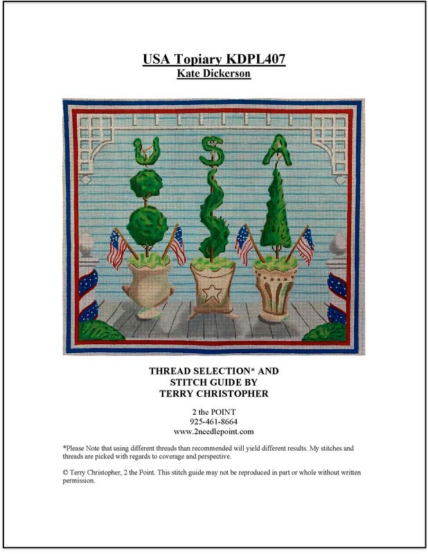 Kate Dickerson, USA Topiaries Stitch Guide, KDPL-407