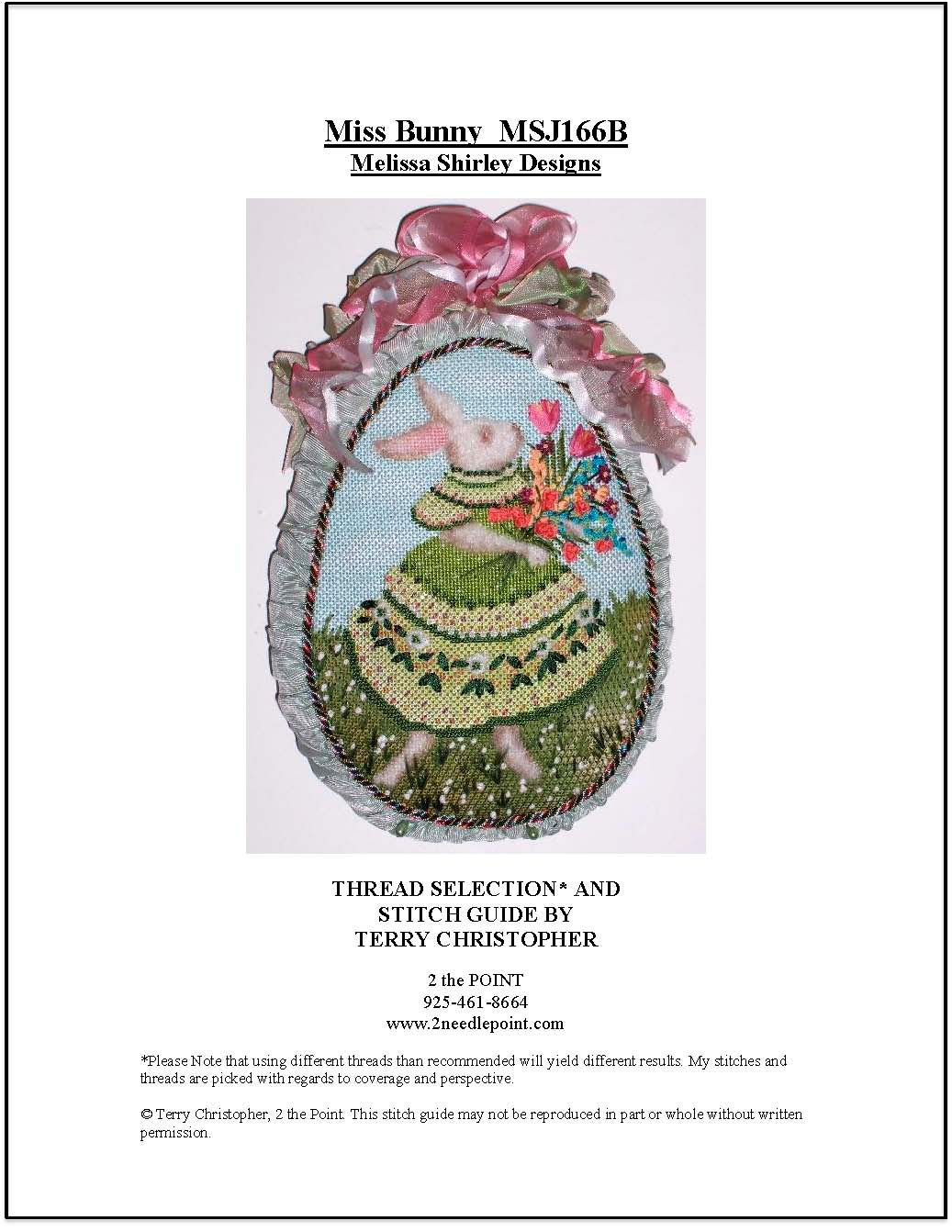 Melissa Shirley, Miss Bunny Stitch Guide MSJ166B