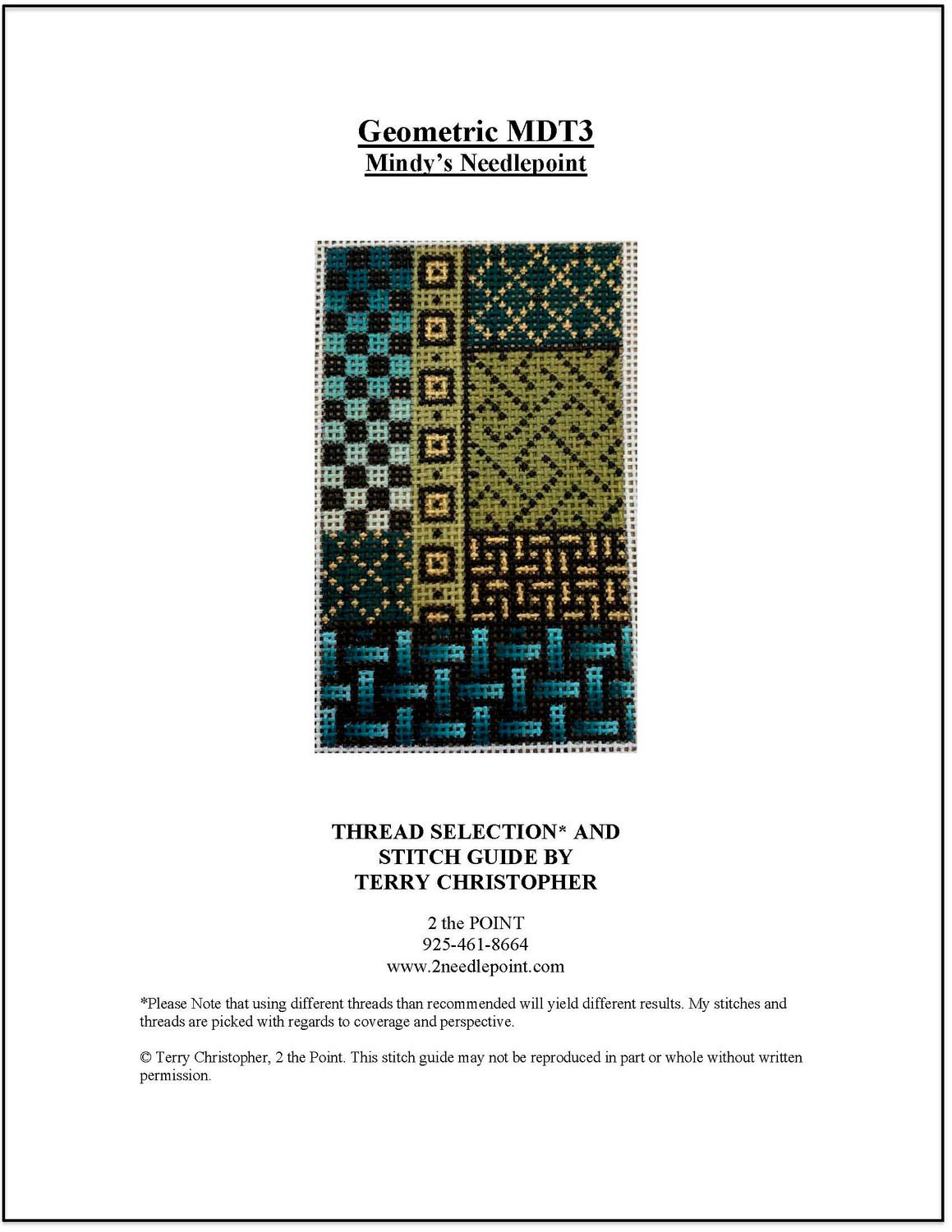 Mindy Designs, Geometric Stitch Guide MDT3