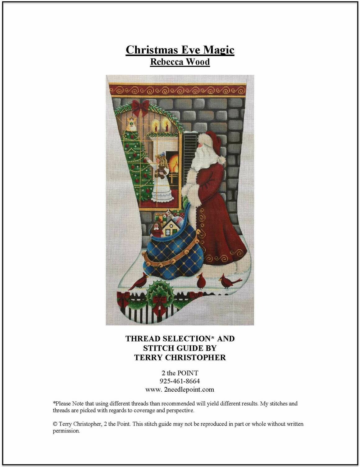 Rebecca Wood, Christmas Eve Magic Stocking Stitch Guide RW1376A