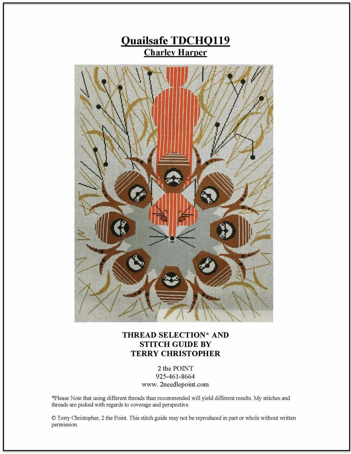 Charlie Harper/Susan Treglow, Quail Safe Stitch Guide TDCHQ119