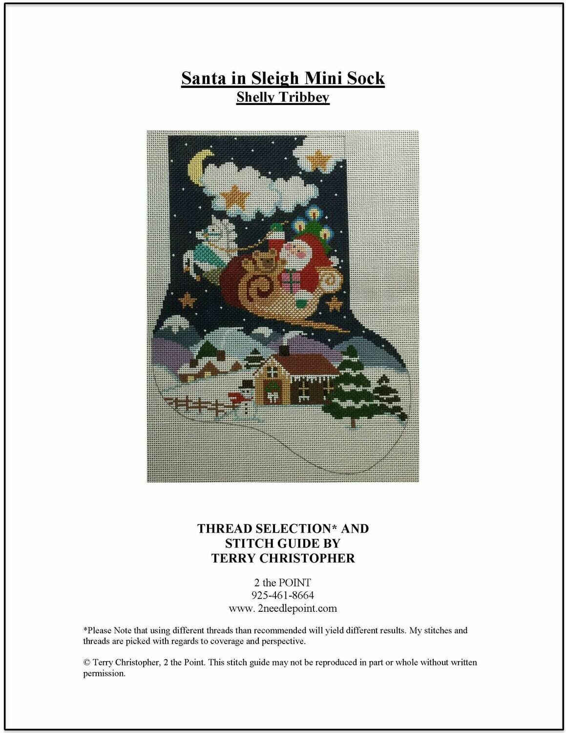 Shelly Tribbey, Santa's Sleigh Mini Sock Stitch Guide STDMC04