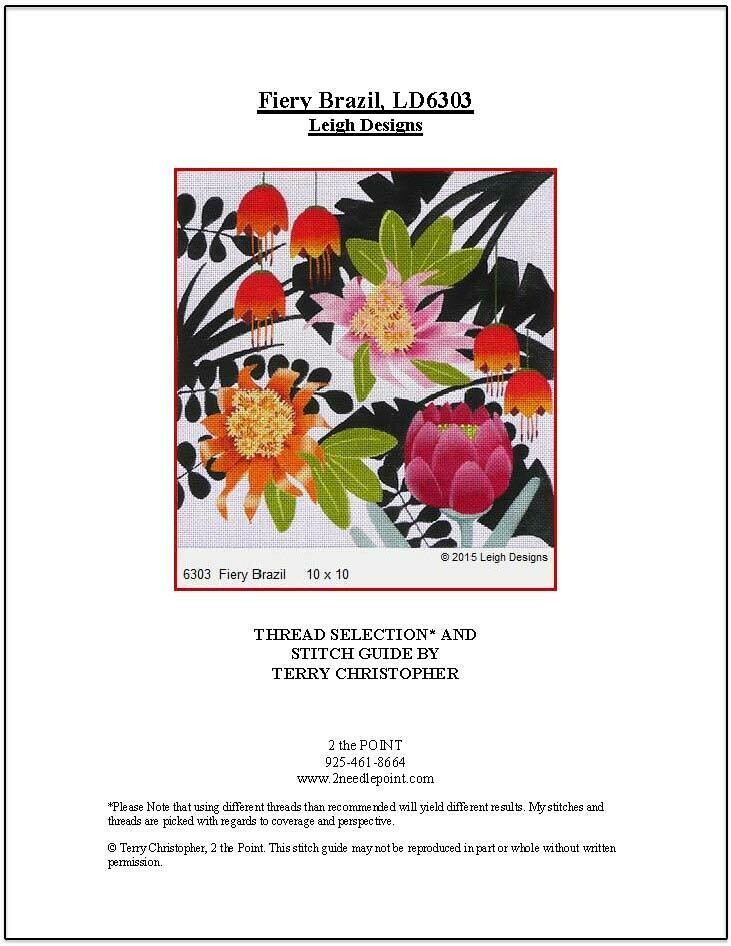 Leigh Designs, Fiery Brazil Stitch Guide LD6303