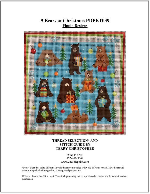 Pippin Designs, 9 Bears  Stitch Guide PDPET039