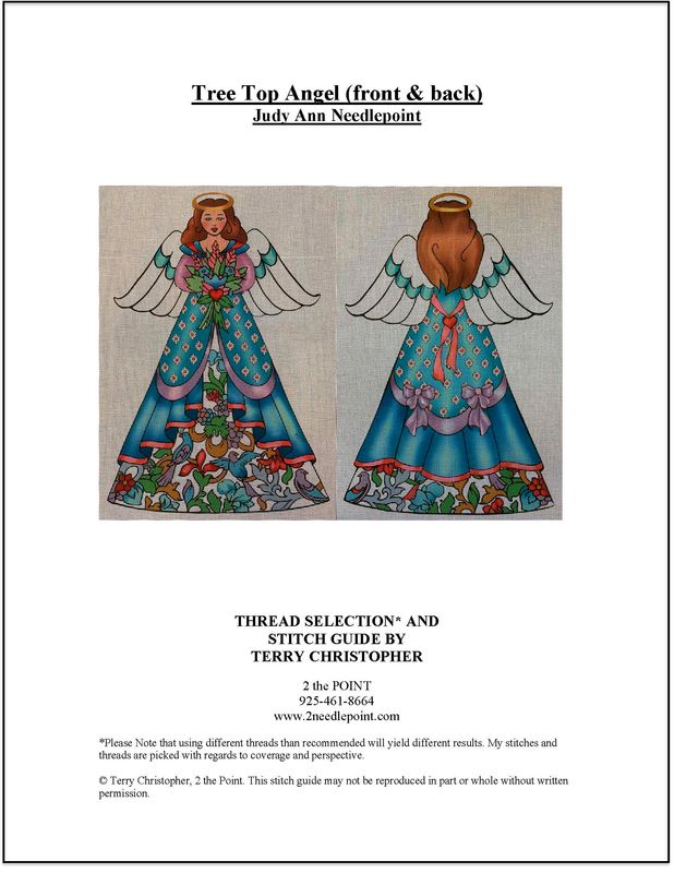 Judy Ann, 2 Side Angel Tree Topper Stitch Guide