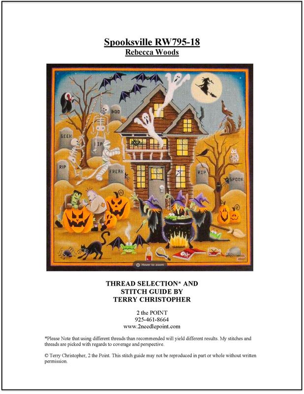 Rebecca Wood, Spooksville Stitch Guide, 18 count  RW795
