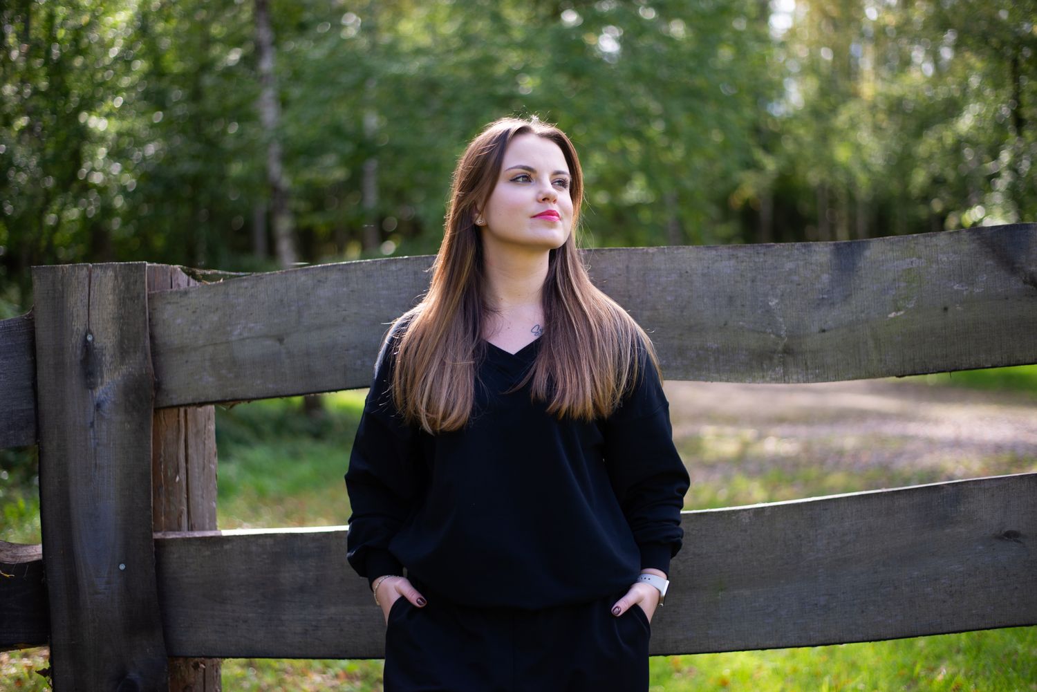 BLUZA Oversize V-NECK    Czarna