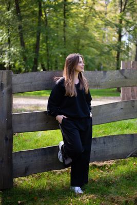 SPODNIE SZEROKIE LOOSE   Czarne