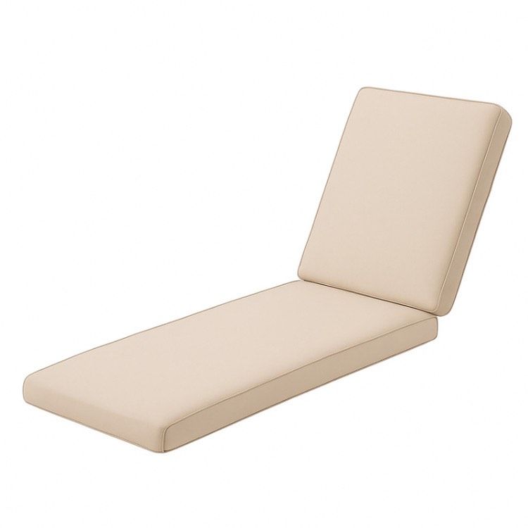 Sunbrella Replacement Bullnose Seat Boxed Back Chaise Cushion