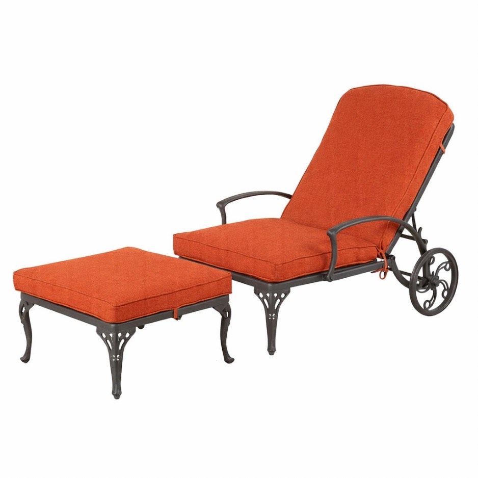 Custom Tuscany Half Chaise and Ottoman Replacement Cushions