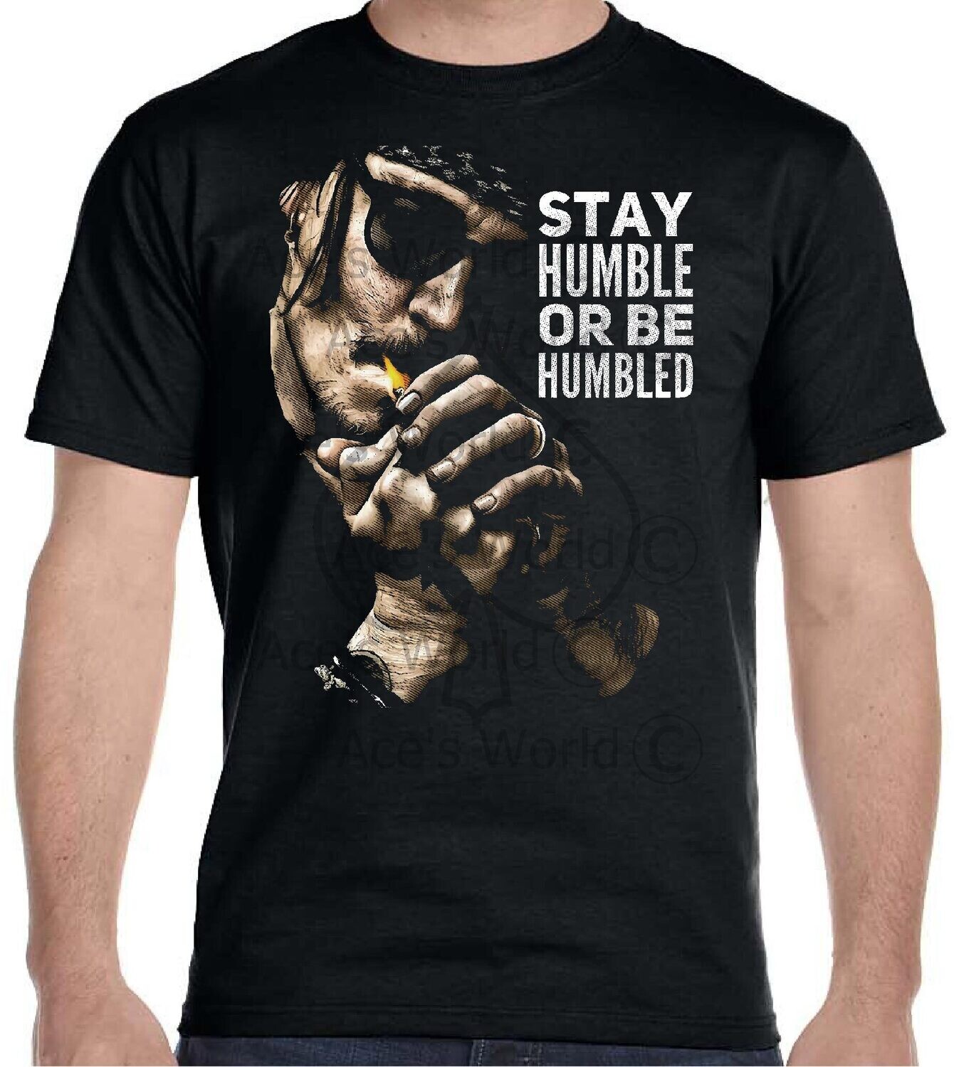 STAY HUMBLE OR BE HUMBLED BLACK T-SHIRT