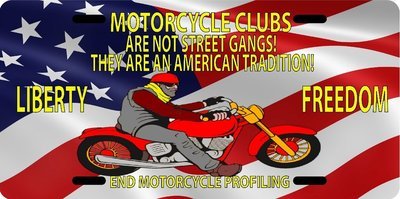 License Plate Not Street Gangs US Flag