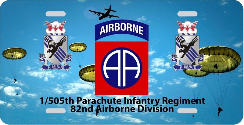 1/505th PIR 82nd AB License Plate