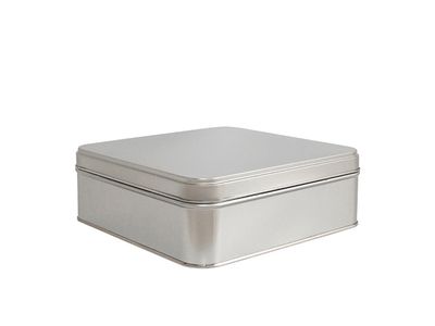 Vierkant blik zilver