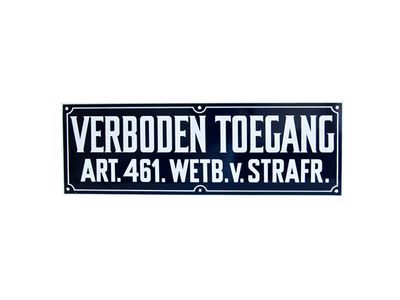Verboden toegang bordje