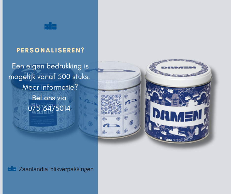Rond blik wit (stroopwafelblik)