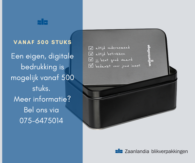 Rechthoekig blik zwart digitaal bedrukt Zaanlandia