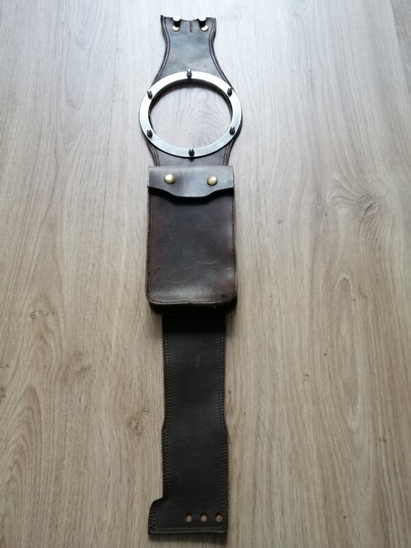BMW R Nine T 1200 Dark Chocolate Genuine Cow Leather Strap for Fuel Tank &quot;Cafe Racer&quot; Vintage Style - LIMITED EDITION