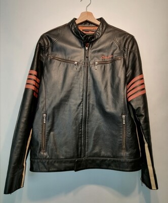 SECOND HAND Urban Chevignon leather jacket Cafe Racer Custom biker style size L for men