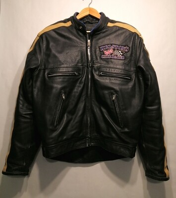 Second Hand Helston's motorcycle leather jacket with protections Cafe Racer model size XL for men