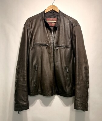 SECOND HAND Men's Genuine Marlboro Classics Custom Style Vintage Leather Jacket Size L