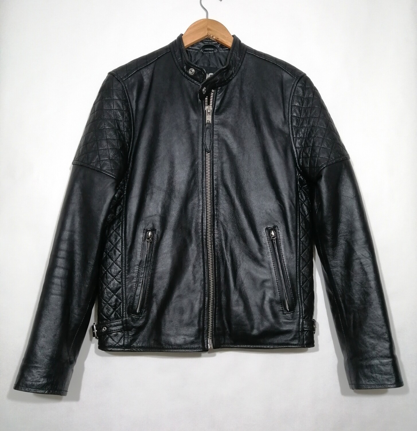 SECOND HAND Original Schott soft leather jacket size S/M for men &quot;Cafe Racer&quot; style