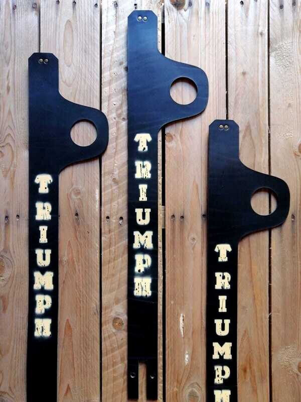 Triumph Bonneville T100 / T120 2016 - &#39;... Genuine Cow Leather Strap for Fuel Tank &quot;Cafe Racer &amp; Custom Street Art&quot;