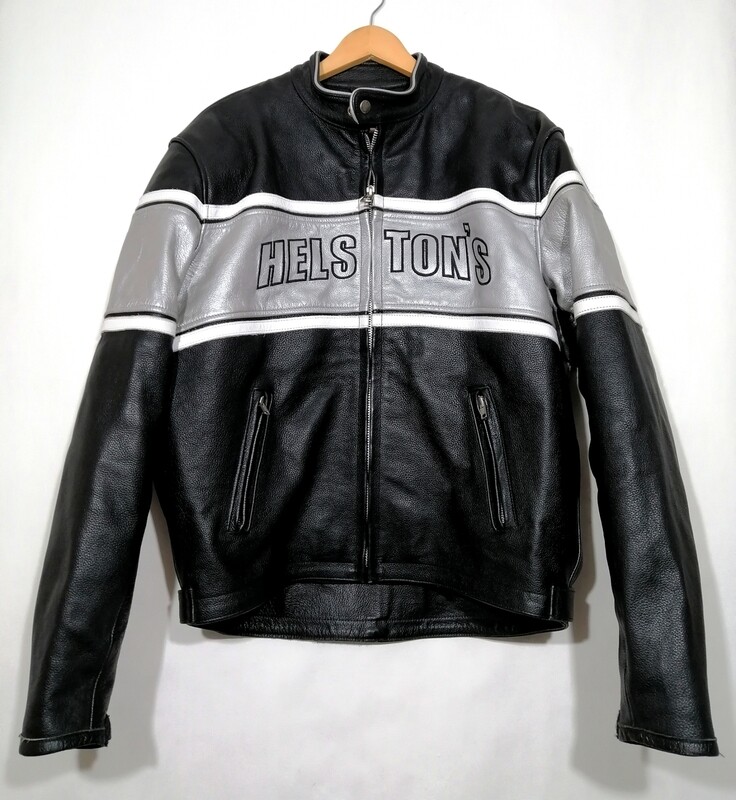 SECOND HAND Magnificent Helstons motorcycle jacket made in France 100% cowhide leather men&#39;s size L