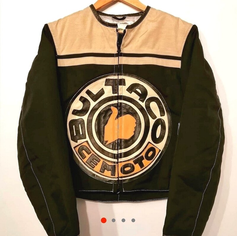 AREA VINTAGE Second Hand Bultaco Jacket Cafe Racer Biker Style Size Small Woman