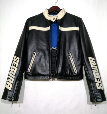 SECOND HAND Segura 70 biker style genuine cowhide leather jacket women's size S