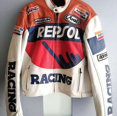 Racing style jacket from the 90's Repsol team edition size L/M for men