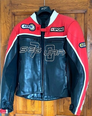 SECOND HAND Complete Racing style motorcycle jacket SEGURA brand size M for men