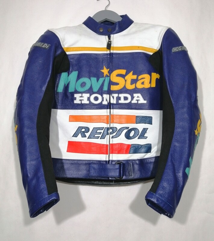 SECOND HAND Racing style leather jacket Honda team edition size XS for women